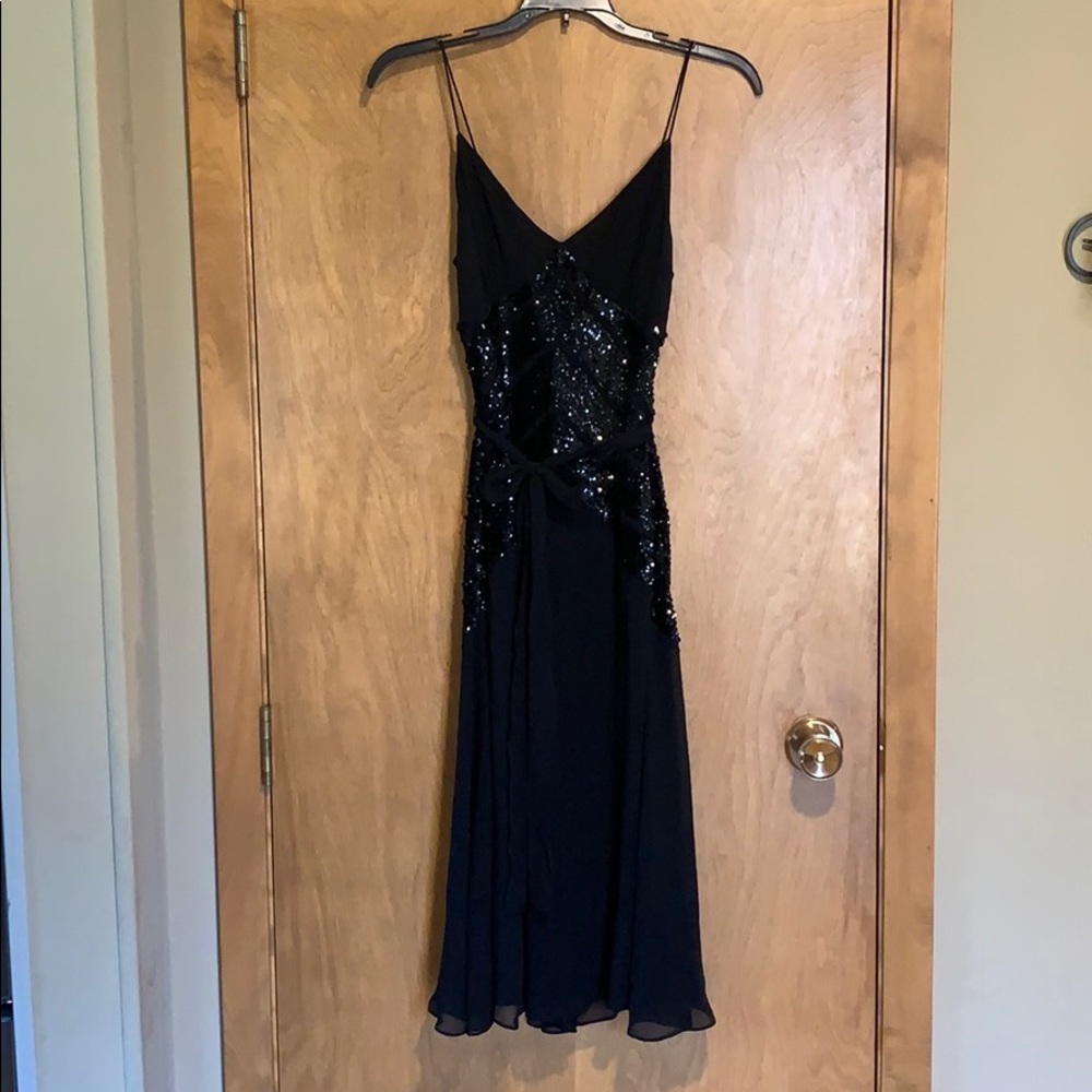 CK black dress with sequins